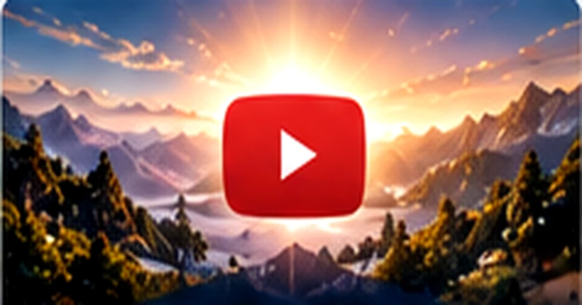 Símbolo de YouTube sobre un cielo estrellado